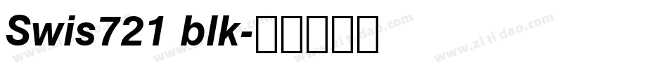 Swis721 blk字体转换